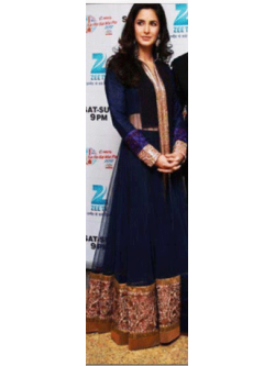 Katrina Wearing Navy Blue Gown
