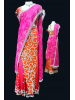 Orange and Pink Ready to Wear Saree