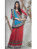 Red Lace Saree
