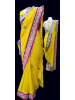 Yellow Cutwork Saree