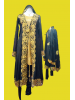 Black Gerogette Jacket Churidar Suit